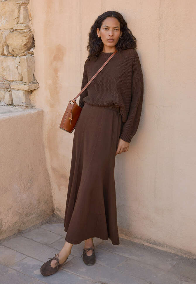 Jersey skirt, Port, completeTheLook