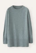 Raglan-sleeve sweater, Lagoon, webstill