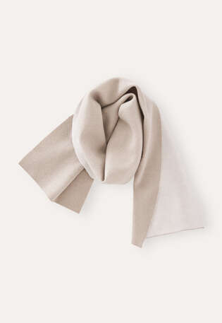 Plaited boiled scarf, Pale stone, webstill