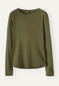 Ribbed long-sleeve top, Forest, webstill