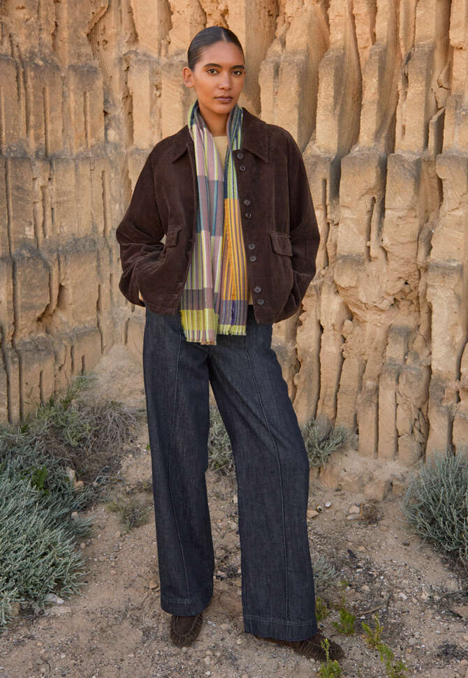 Cropped cord jacket, Dark chocolate, completeTheLook