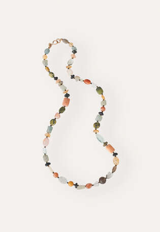 Necklace, Aqua peach, webstill
