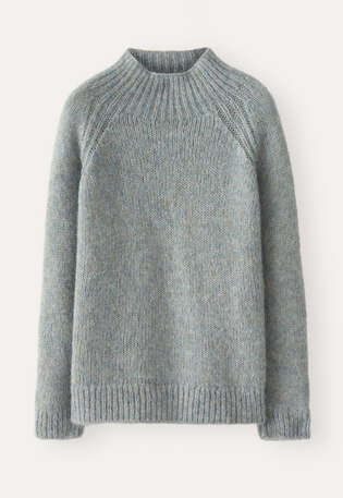 Funnel-neck sweater, Frosted blue, webstill