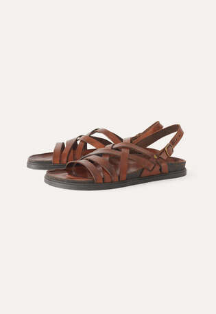 Multi-strap sandals, Dark brown, webstill