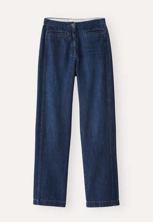 Slim-straight jeans, Washed indigo, webstill