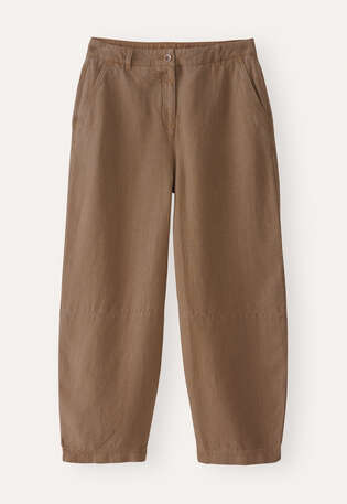 Barrel-leg trousers, Walnut, webstill