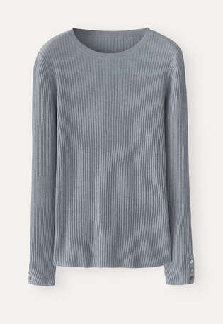 Ribbed sweater, Steel, webstill