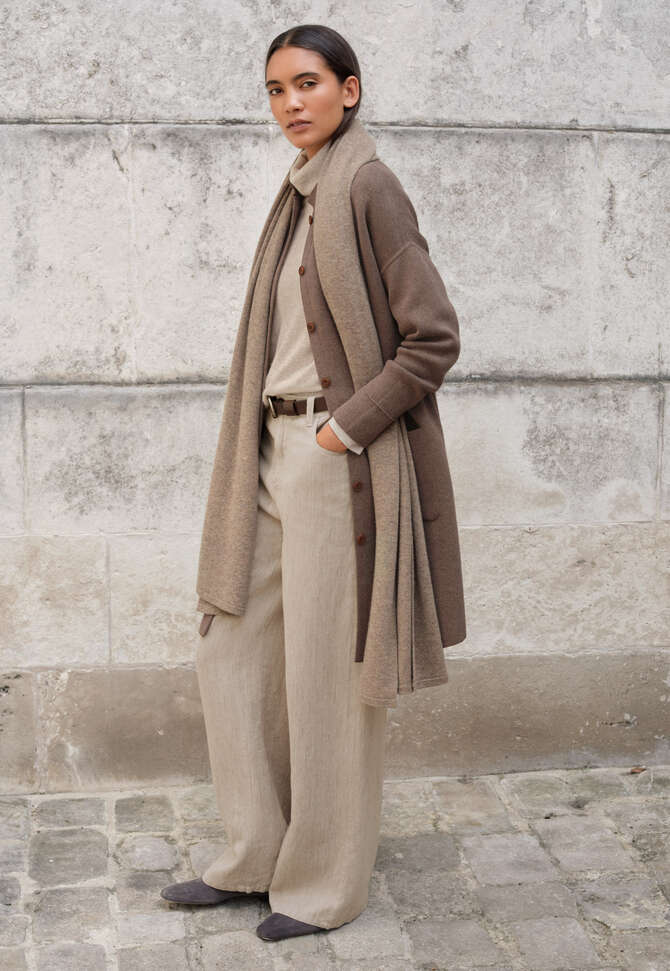 Wrap scarf, Latte, completeTheLook