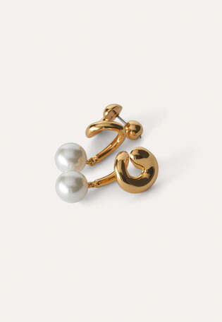 Twist earrings, Gold, webstill