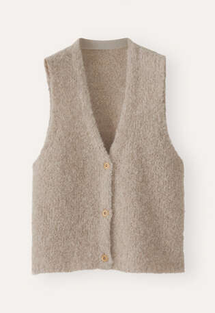 Boucl&eacute; waistcoat, Soft fawn, webstill