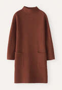 Patch-pocket dress, Dark copper, webstill