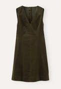 Velvet sleeveless dress, Dark khaki, webstill