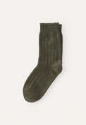 Ribbed socks, Moss, webstill