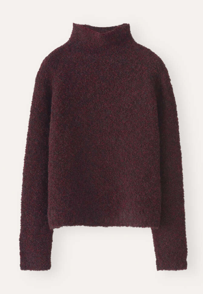 Funnel-neck sweater, Claret, completeTheLook
