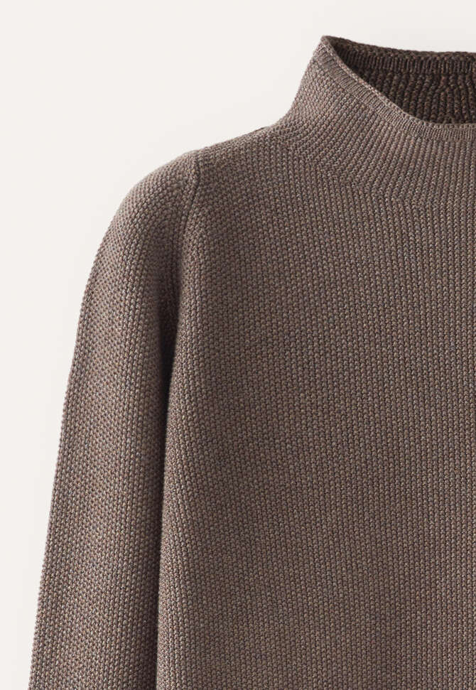 Funnel-neck sweater, Nut brown, completeTheLook