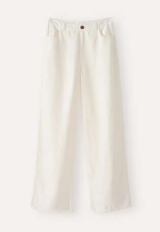 Wide-leg jeans, Ecru, webstill
