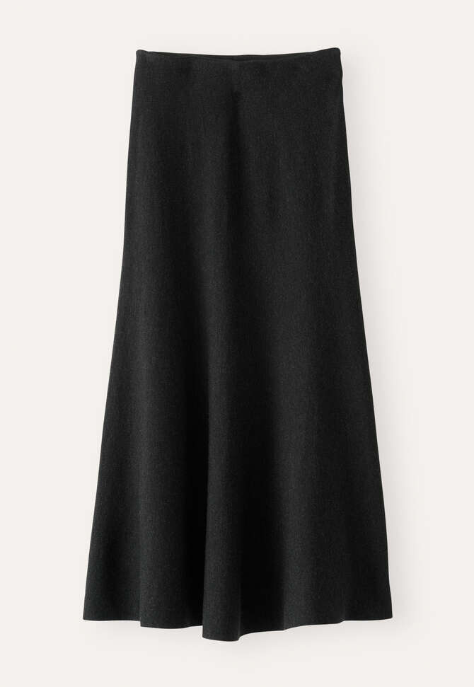 Knitted skirt, Washed black, completeTheLook