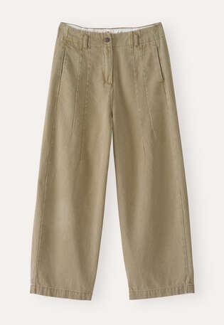 Denim darted jeans, Dark olive, webstill