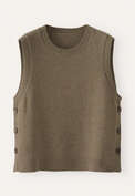 Sleeveless sweater, Khaki, webstill
