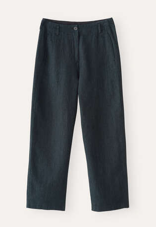 Barrel-leg trousers, Dark petrol, webstill