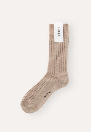 Ribbed socks, Beige, webstill