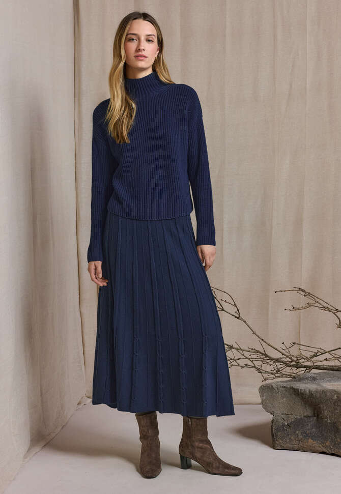 Funnel-neck sweater, Ink, completeTheLook
