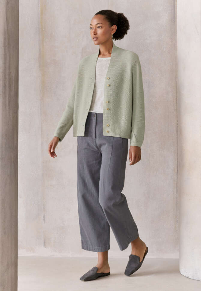 Button-front cardigan, Frosted sage, completeTheLook