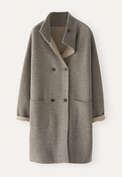 Collared coatigan, Taupe, webstill