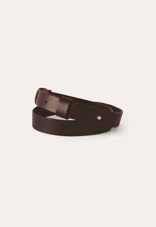 Stud-fastening belt, Brown, webstill