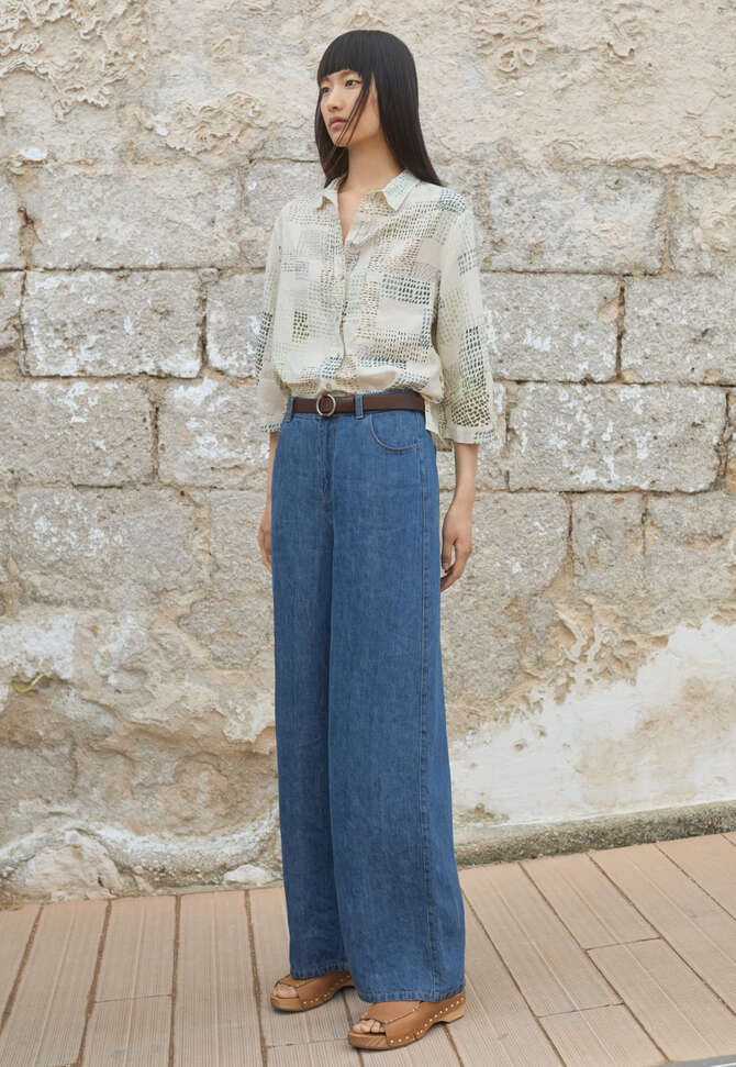 Indigo linen jeans, Washed indigo, completeTheLook