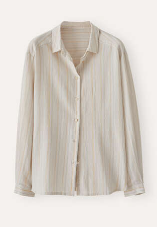 Striped overshirt, Natural, webstill