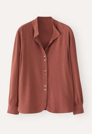 Funnel-neck blouse, Blush brown, webstill