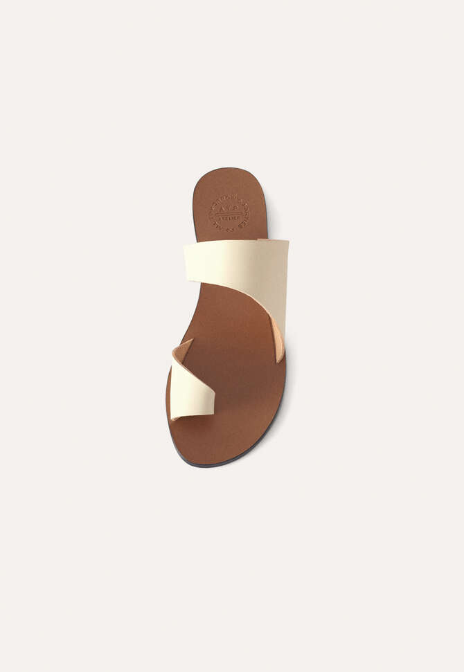 Cut-away sandals, Linen, completeTheLook