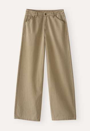 Straight leg jeans, Dark olive, webstill
