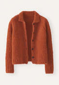 Collared cardigan, Orange rust, webstill