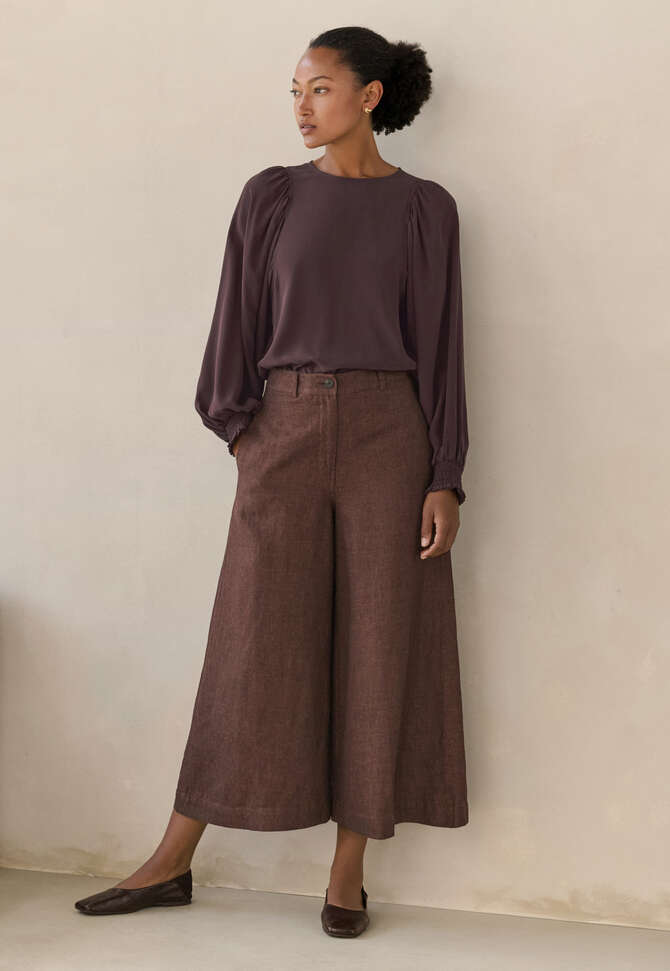 Tailored culottes, Blush brown, completeTheLook