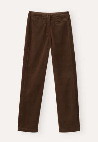 Straight-leg trousers, Chocolate, webstill