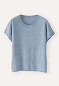 Short-sleeve sweater, M&eacute;lange ocean, webstill