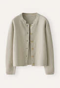 Inlay-stitch cardigan, Sage pebble, webstill