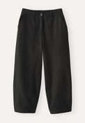 Barrel leg trousers, Brown black, webstill