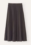 Tuck-stitch merino skirt, Cocoa, webstill