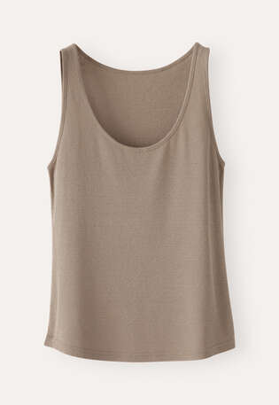 Ribbed vest, Taupe, webstill