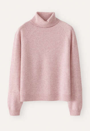 Roll-neck sweater, Soft orchid, webstill