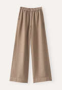 Wide-leg pull-on trousers, Taupe brown, webstill