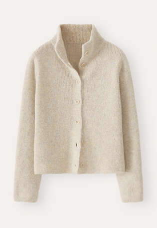 Button-through cardigan, Natural stone, webstill