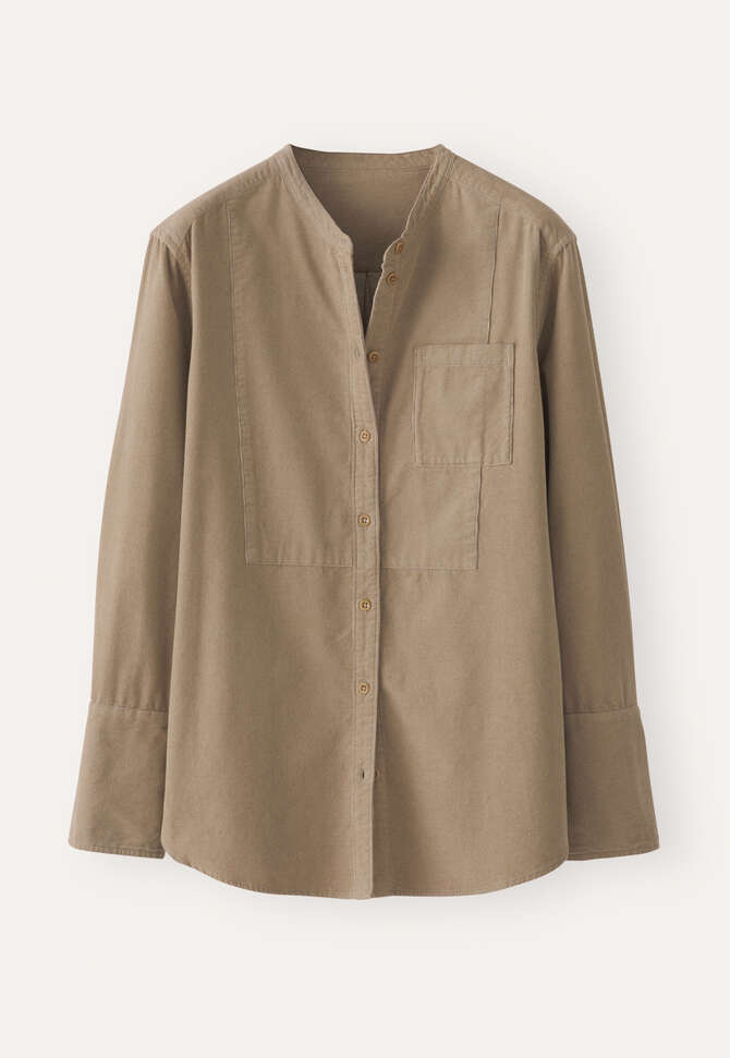 Fine-wale cord shirt, Soft brown, completeTheLook