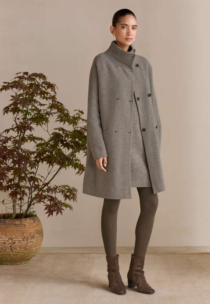 Collared coatigan, Taupe, completeTheLook