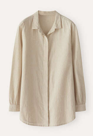 Curved hem shirt, Natural lichen, webstill