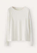 Panelled jersey top, Ecru, webstill