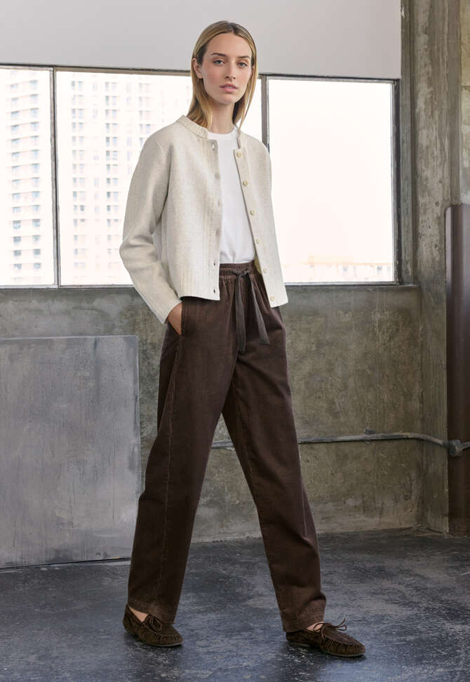 Inlay-stitch cardigan, Pale grey, completeTheLook